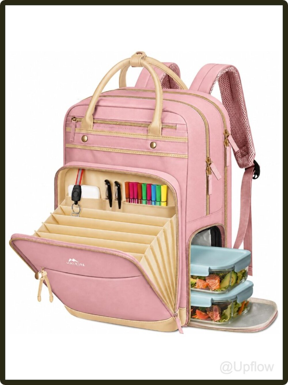 Women's Laptop Backpack 15.6 Inch Detachable Insulated Lunch Compartment USB